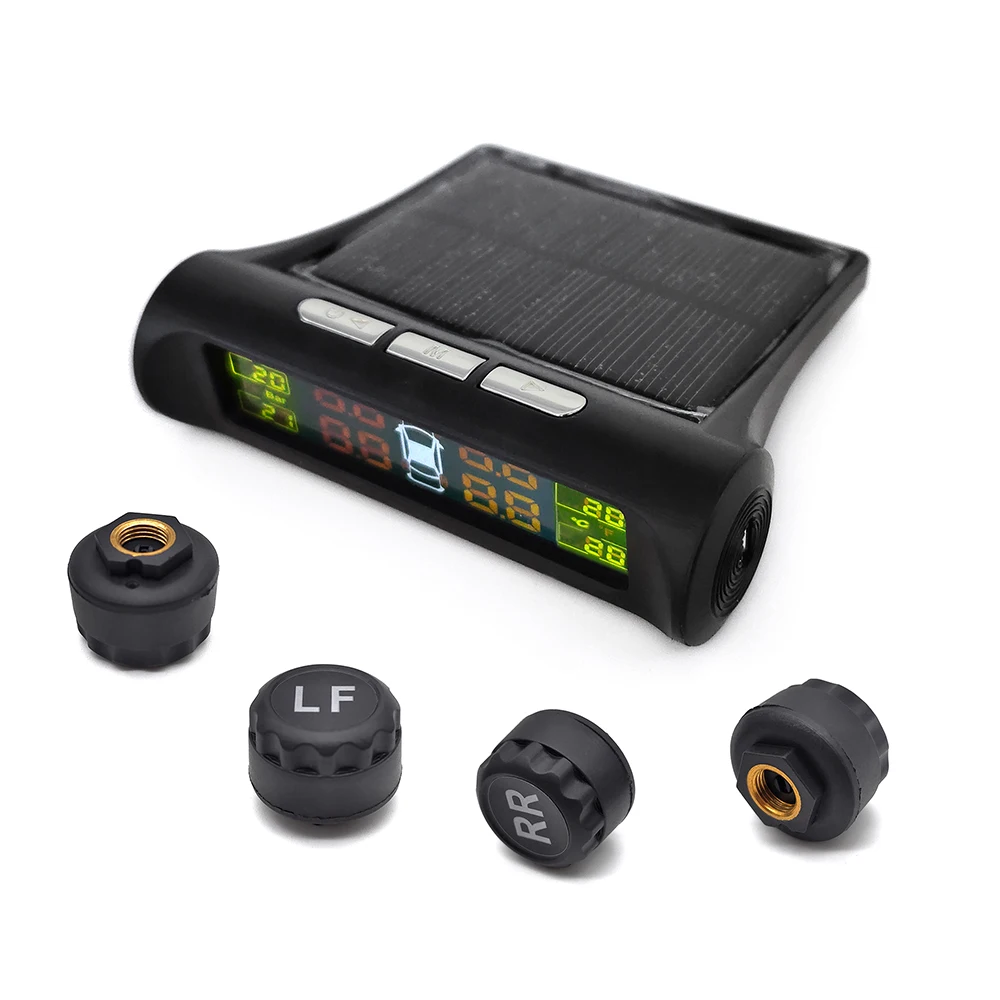 

Solar wireless automatic tire pressure alarm monitoring system Automotive TPMS sensor