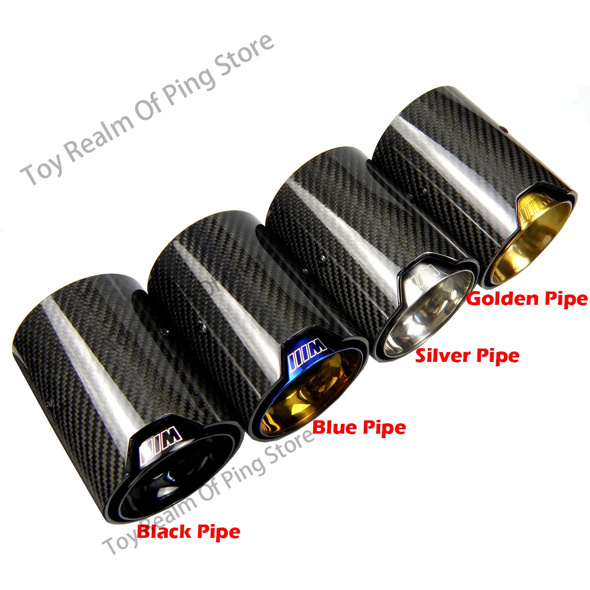 1 Piece Burnt Blue Carbon Fiber Exhaust Tip Muffler For BMW M Performance exhaust pipe M2 F87 M3 F80 M4 F82 F83 M5 F10 M6 F12