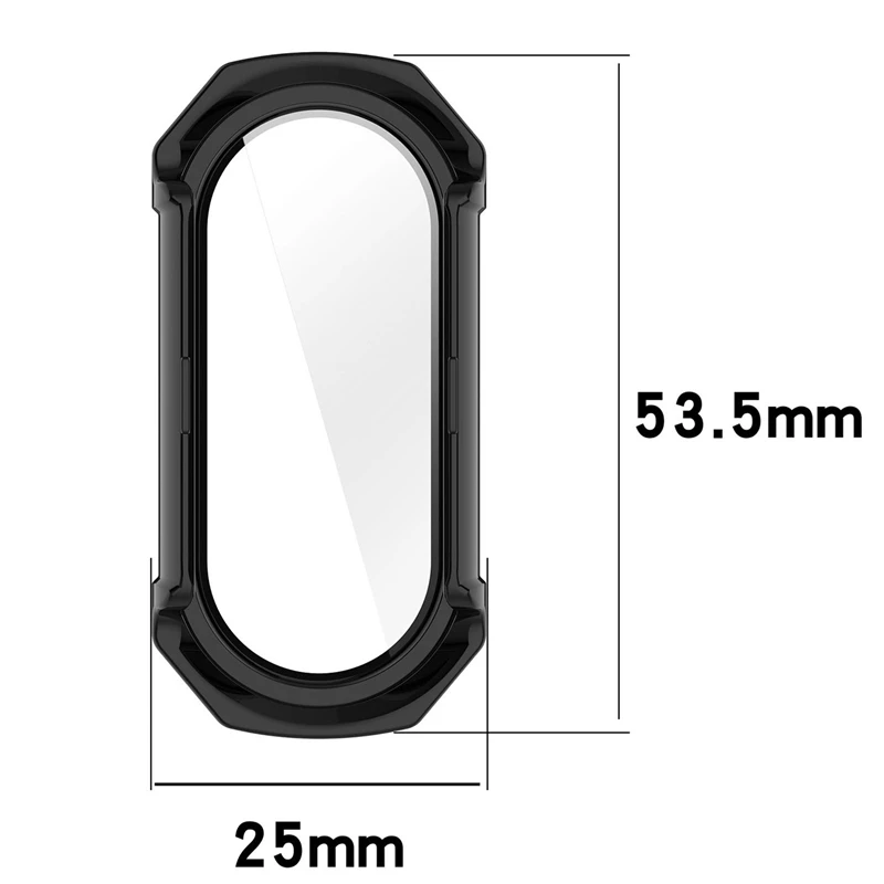 Case+Glass For Xiaomi Mi Band 9 Anti-scratch Protective Cover All-around PC Screen Protector Bumper for Mi Band 9 Cover Shell