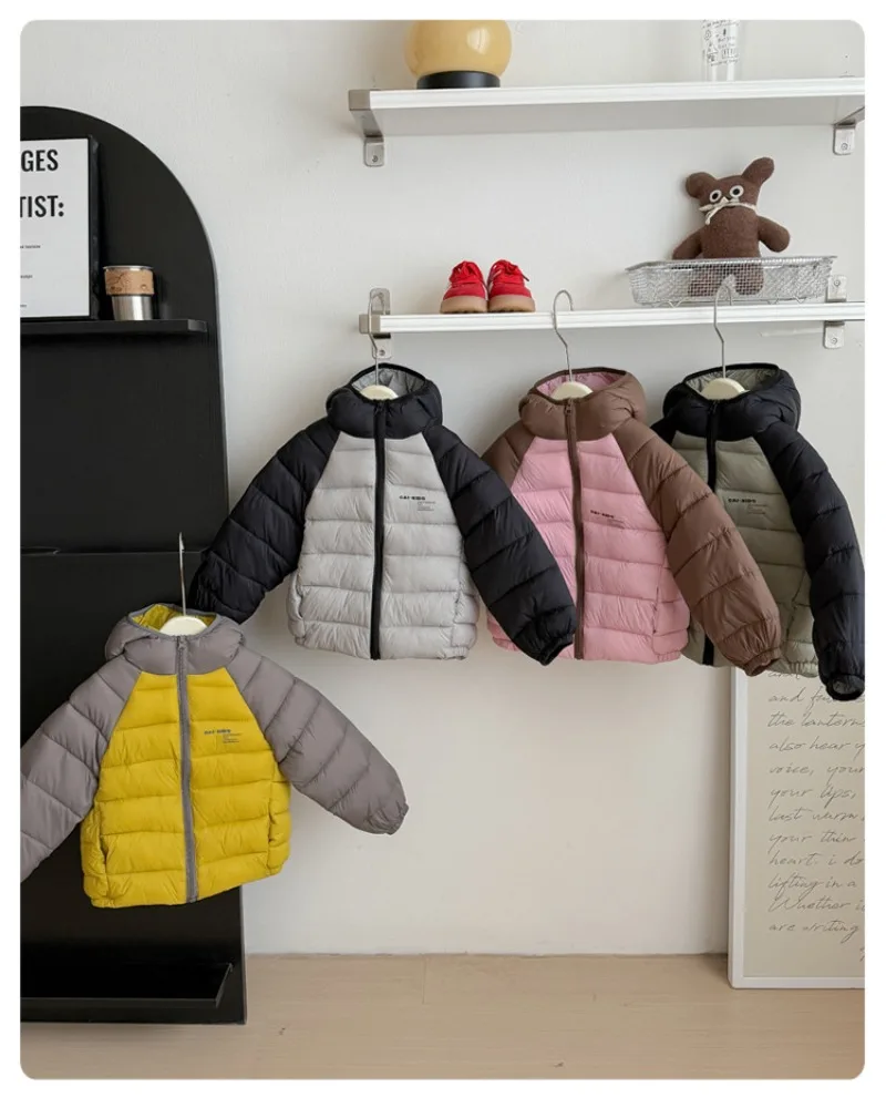 Kinder-Daunenjacke aus verdickter Baumwolle, wasserdicht, koreanische Version, kurzer Outdoor-Mantel für Jungen und Mädchen, bequemes „Bread“-Design – Detail 18