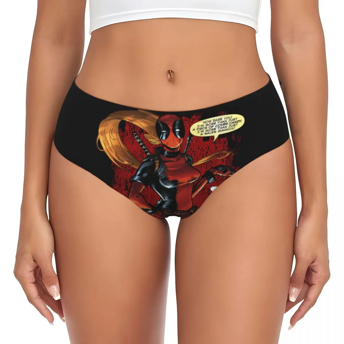 مخصص سيدة ديدبول غطاء كاندي ملخصات الملابس الداخلية النساء سراويل تمتد مريحة