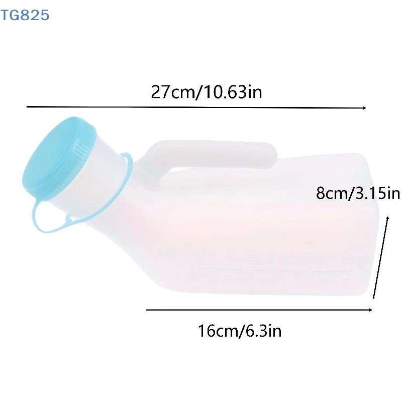 

【AN】【AN】1000ML Large Capacity Journey Urinal Pee Bottle Mobile Toilet Pee Storage Tools Thicken Car Travel Mens Urinal Bottle