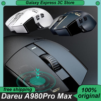 Dareu A980Pro Max Big Hand Mouse Tri-mode Connection Esports Gaming Mouse Star Flash Cable 8k Wireless 4k Gamer Gift PC Custom