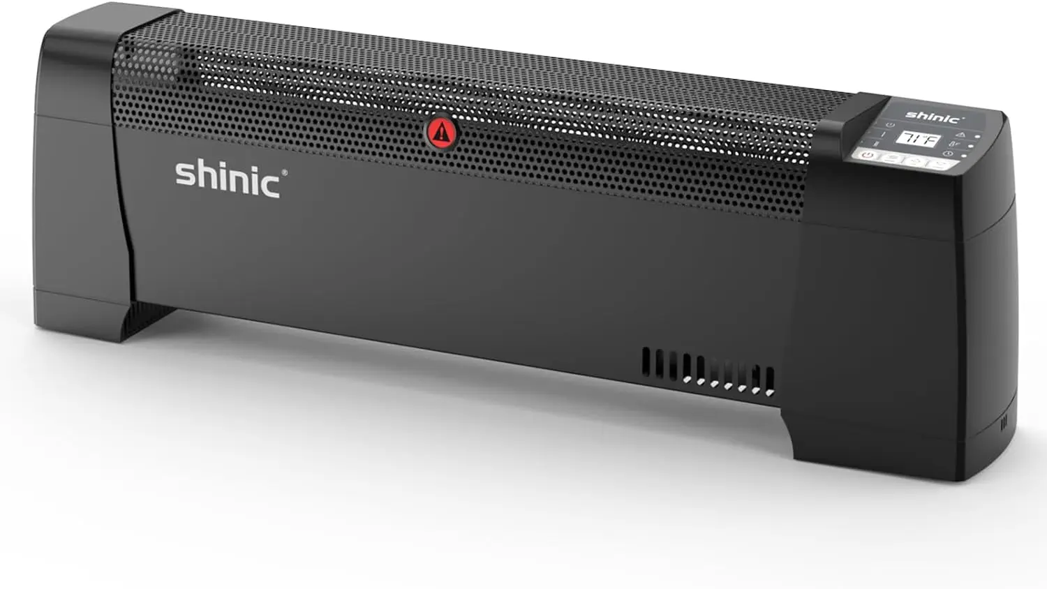 

Электрический плинтусный обогреватель 120 В с цифровым термостатом, таймером, 1500 Вт/750 Вт, черный, бесшумная работа, защита от перегрева и опрокидывания