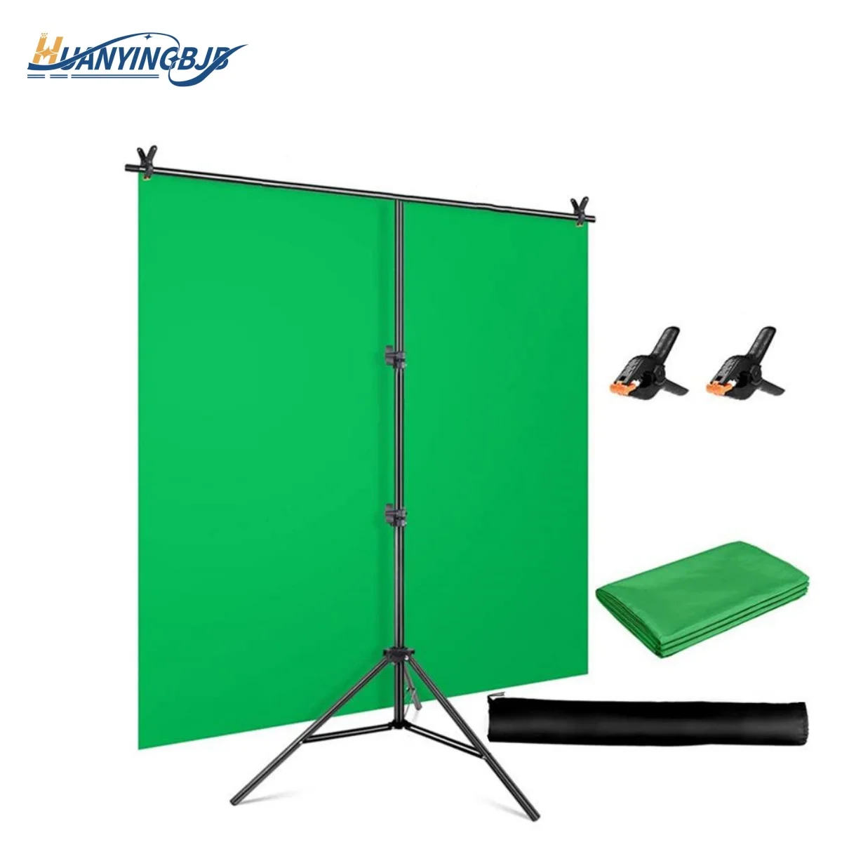 T-Shape Backdrop Stand Kit with Background Cloth Video Chroma Key Green Screen Frame Stand For Photography Photo Studio Props