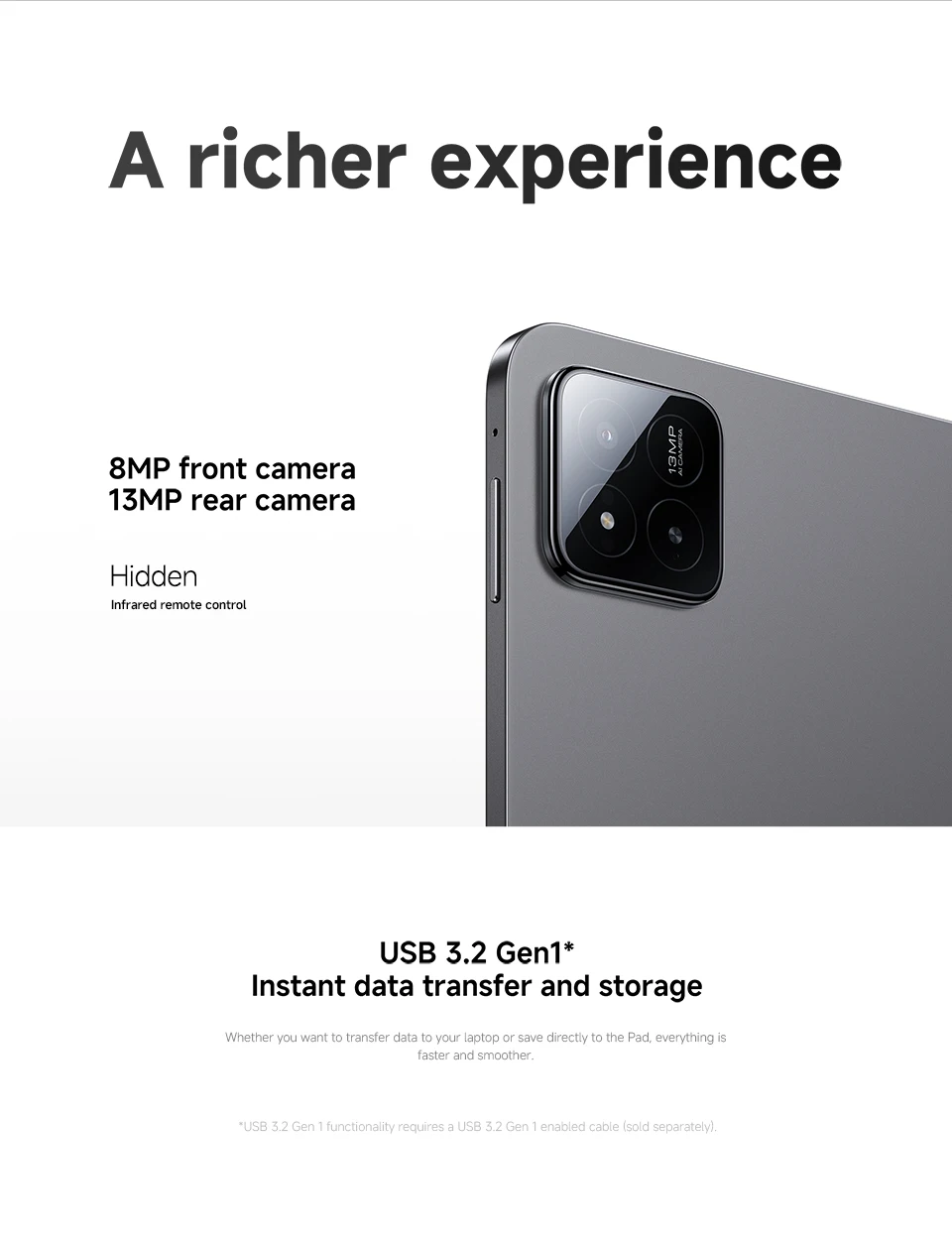 Global Version Xiaomi Pad 7 Snapdragon 7+ Gen 3 Octa-core CPU Tablet 8850mAh 13MP Camera 11.2" 3.2K Display 144Hz 45W Charging
