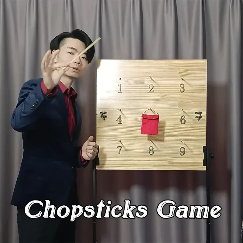 Chopsticks Game Magic Tricks Magician Stage Illusions Gimmick Prop Mentalism Prediction Funny Blind Guessing Game Magia