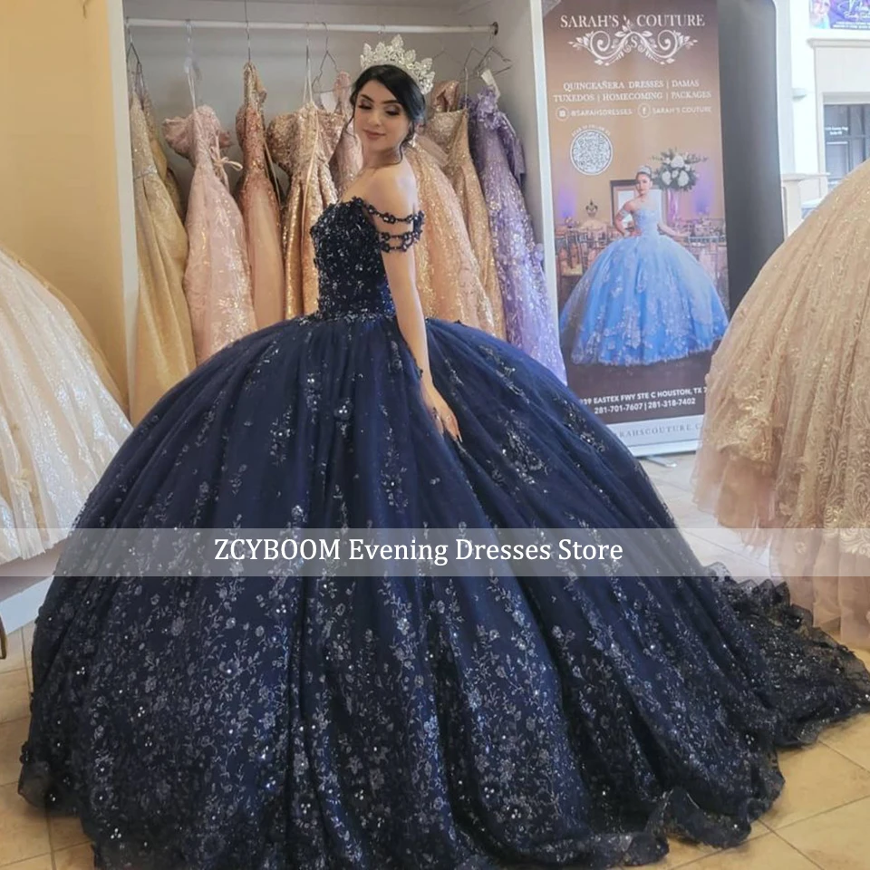 blue quince dresses for damas Dancing Queen 5037 Long Quinceanera Dress Bahama Blue / XLarge main image 1