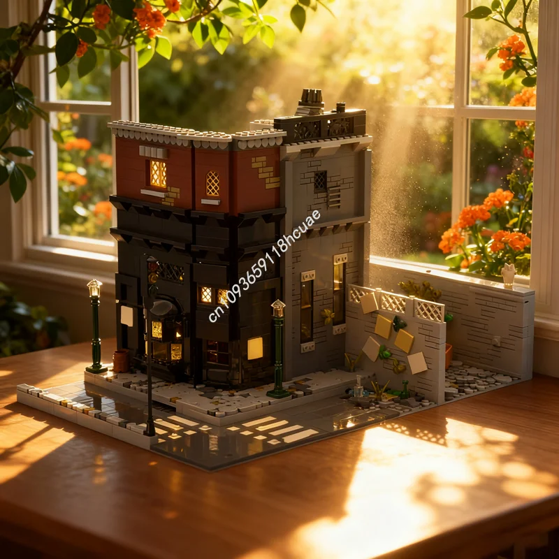 

1883 шт. MOC Бар, дырявый котел Гарри, модель, строительные игрушки, блоки, рождественские подарки, конструкция, сборка, креативный кирпич для детей