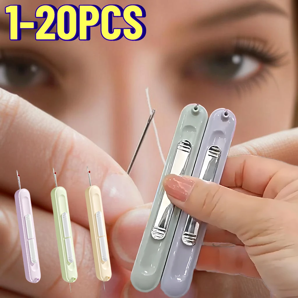 2 In 1 Needle Threader and Seam Ripper Tool Multifunctional Sewing Thread Remover Cross Stitch Crafting Accessories Easy Use