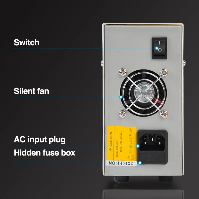 Fonte de alimentação CC regulamentada, ferramenta prática, alta precisão, alta estabilidade, saída 30V, 5A Coding Switch, DP3005B