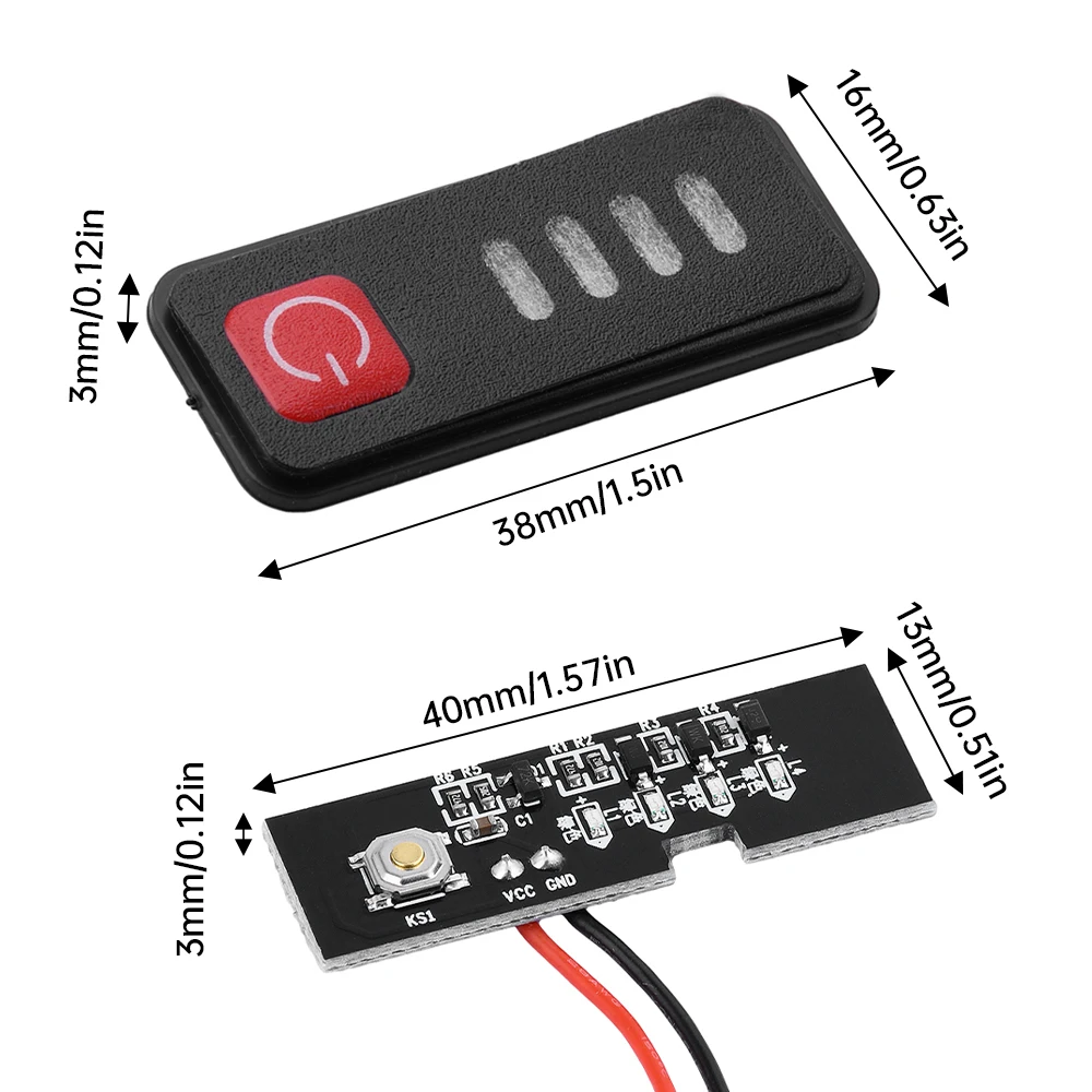 5S 18V 21V Battery Capacity Indicator Module with Power LED Display and Battery Shell Battery Level Indicator Tester