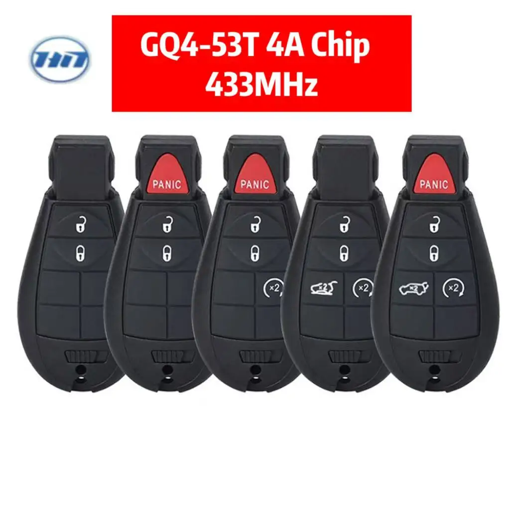 

Heynes GQ4-53T 433MHz 4AChip Remote Key Fob Fobik for Jeep Cherokee Sports KL 2014 2015 2015 2017 2018 2019 2020