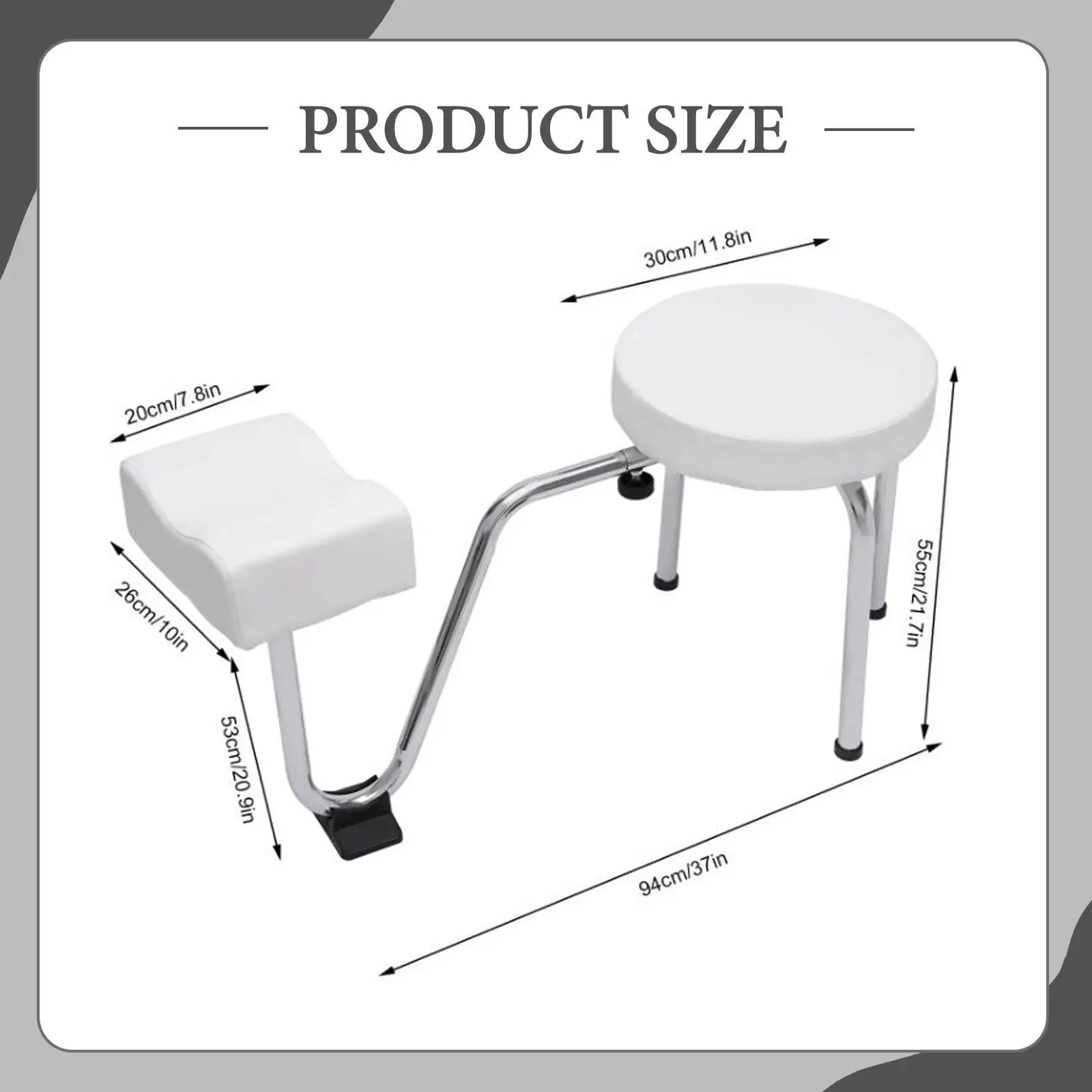 مقعد باديكير مانيكير مع مسند للقدمين، معدات صالون التجميل، حامل للقدمين