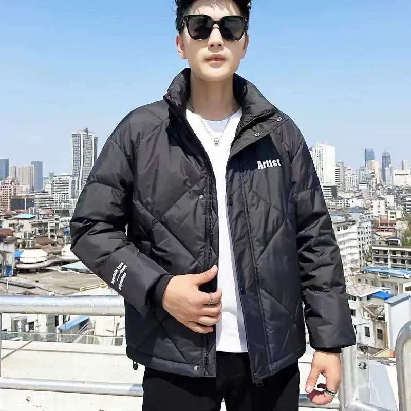 

Унисекс повседневная куртка из утиного пуха: теплая, модная, молодежная, укороченная, утепленная, из полиэфирного волокна