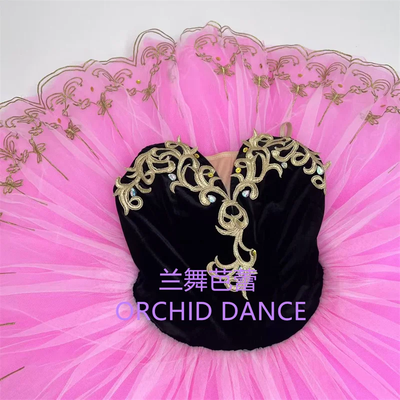 BT01750 전문적인 고품질 사용자 정의 크기 7 레이어 어린이 소녀 여성 성인 성능 착용 핑크 버드 발레 투투 의상