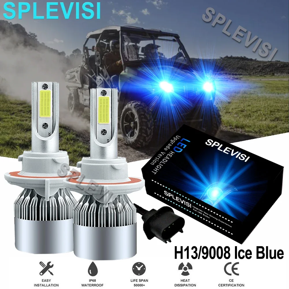 Motorcycle LED Headlights Ice blue For Arctic Cat Wildcat XX 2018 2019 2020 2021 2022 Prowler 500 2017 2018 2019 2020 2021 2022