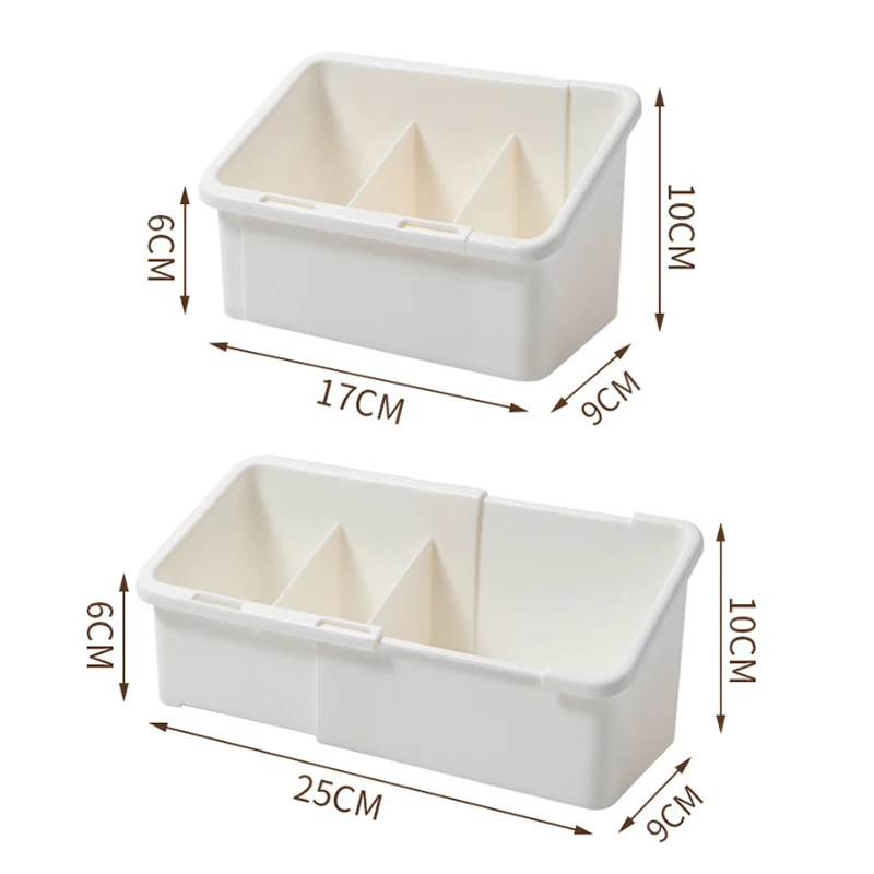 Extendable Mirror Vanity Organizer - Adjustable Compartment Desktop Storage Box with Built-in Mirror for Makeup & Skincare