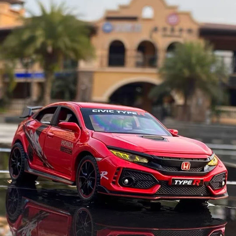 1/32 هوندا سيفيك Type-R سوبر تعديل سيارة رياضية سبيكة معدنية دييكاست نموذج سيارة جمع نموذج الحلي هدايا لصديقها
