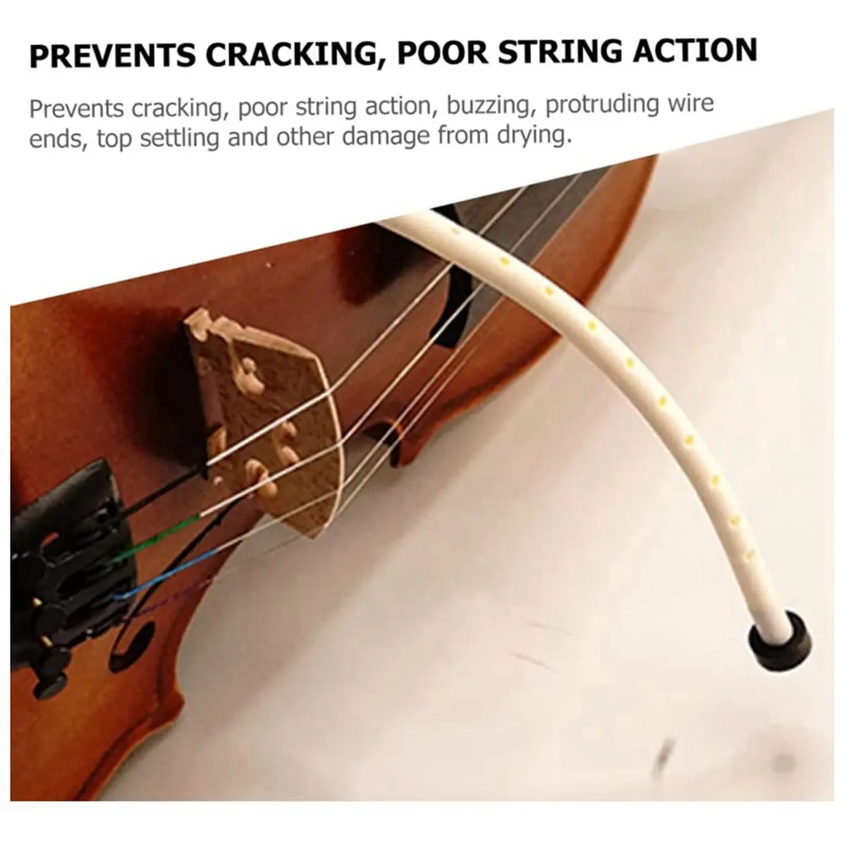 TUREBG 3X Violin Humidifier Violin Sound Hole Humidifier F Hole Humidifier to Prevent Cracking Fret Ends Top