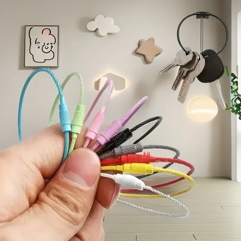 

10pcs Colorful Stainless Steel Wire Luggage Tag Clip Durable Easy To Install Perfect for Travel and Everyday Use Travel