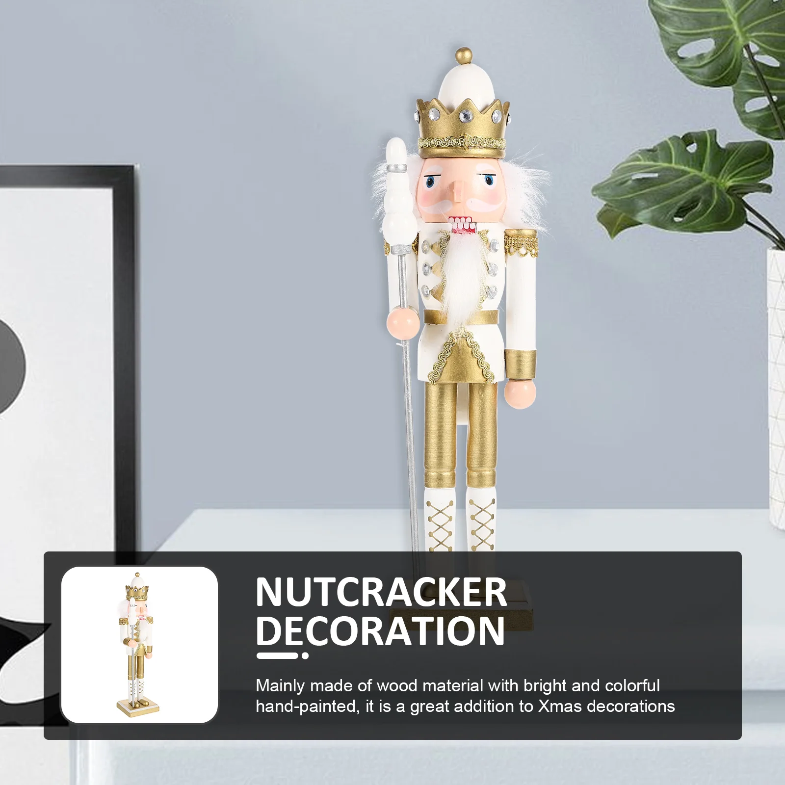 Glitter Christmas Nutcracker Traditional Candy Gifts Kitchen Wall Decals Desktop Crackers The