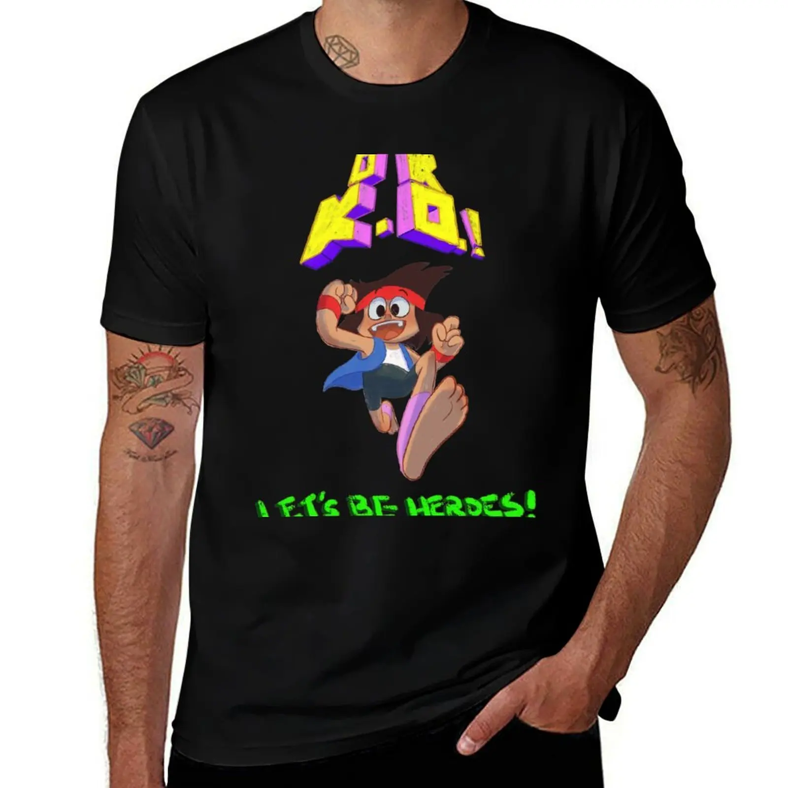 Cutest Plaza Hero (regular ver.) T-Shirt Retro Graphic Print T-Shirt