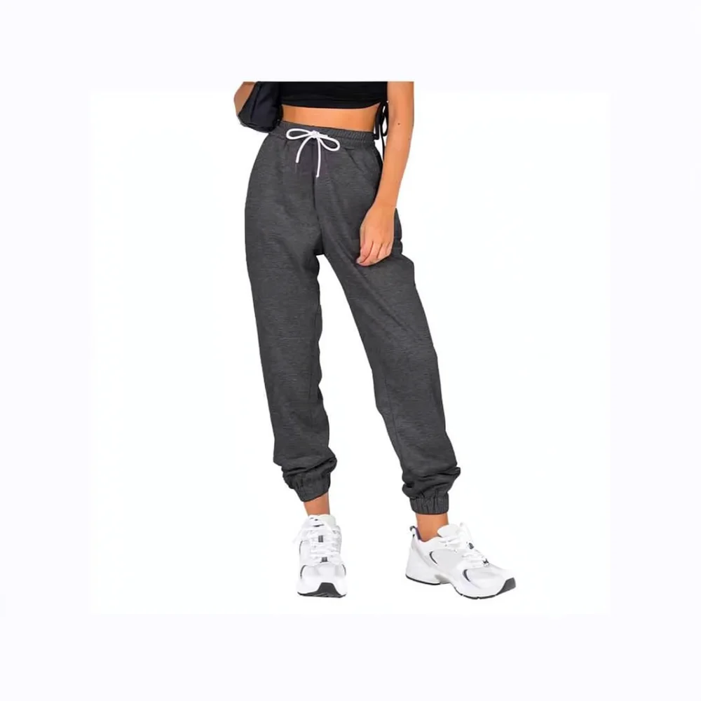 Womens High Waist Joggers Athletic Pants Casual Sport Trousers With Pockets Elastic Sweatpants For Yoga Fitness Gym Workout