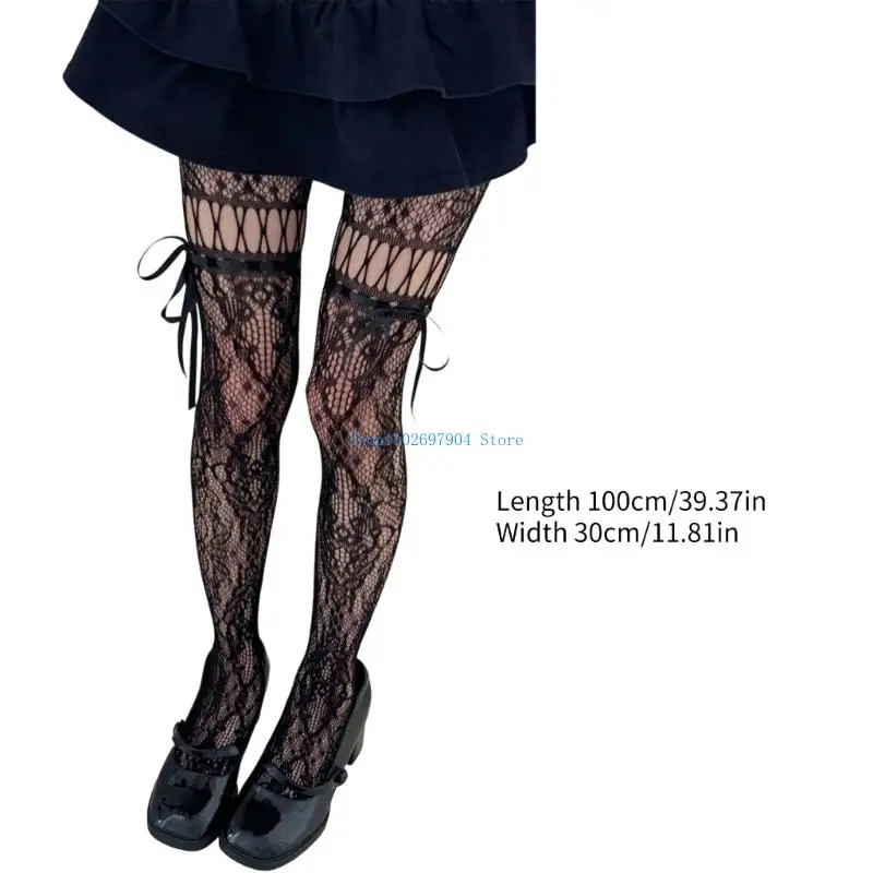 N7YF Dames Jarretellegordel Panty Patroon Visnet Dij Hoge Kousen Panty Hoge Taille Panty Jarretel Panty Geschenken