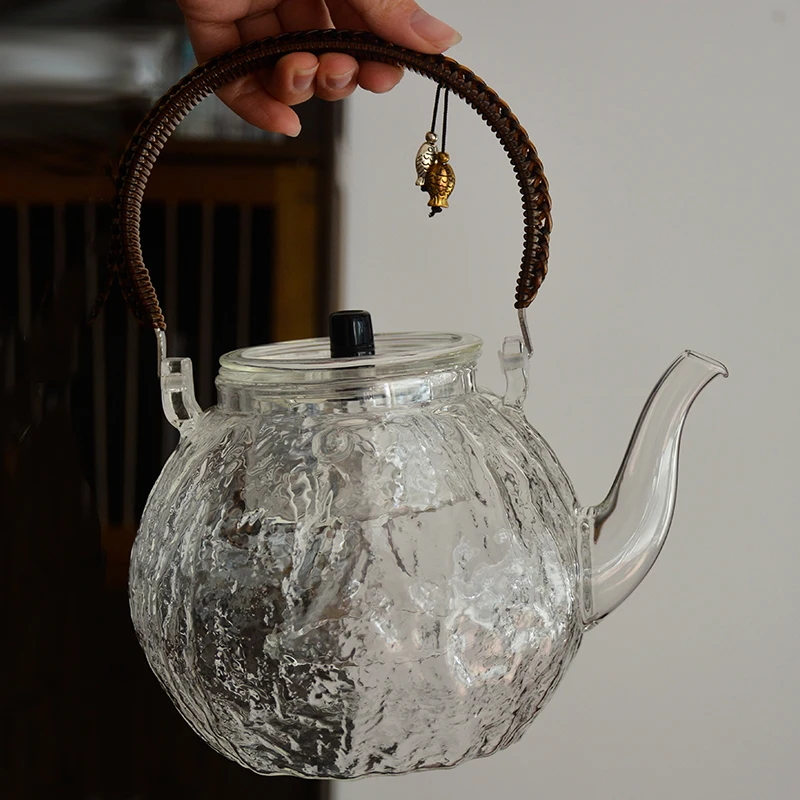 

High Borosilie Glass Tea Pot with Handle Large Capaci Boiling Water Pot for Tea Brewing And Steng Cerc Stove