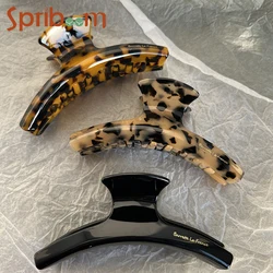 Acetate French Hair Clip for Woman Leopard Print Crab Hair Pins Temperament Hair Accessories Female Claw Clip Girl Large Hairpin