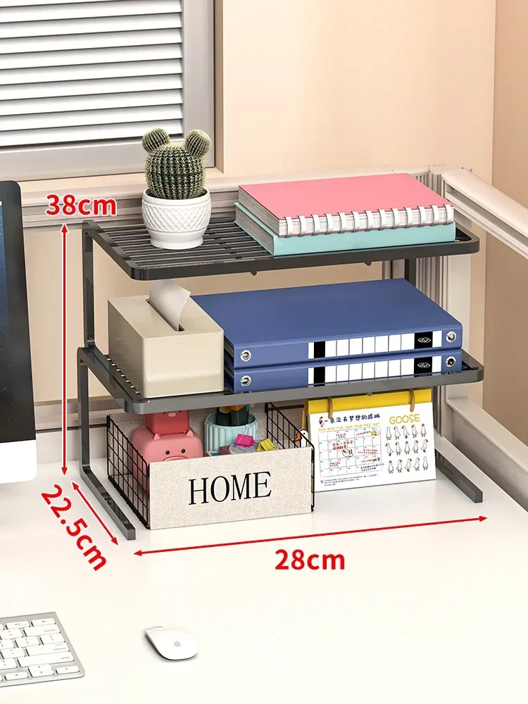 Estante multicapa de escritorio, almacenamiento de archivos, información de archivos, estante en capas