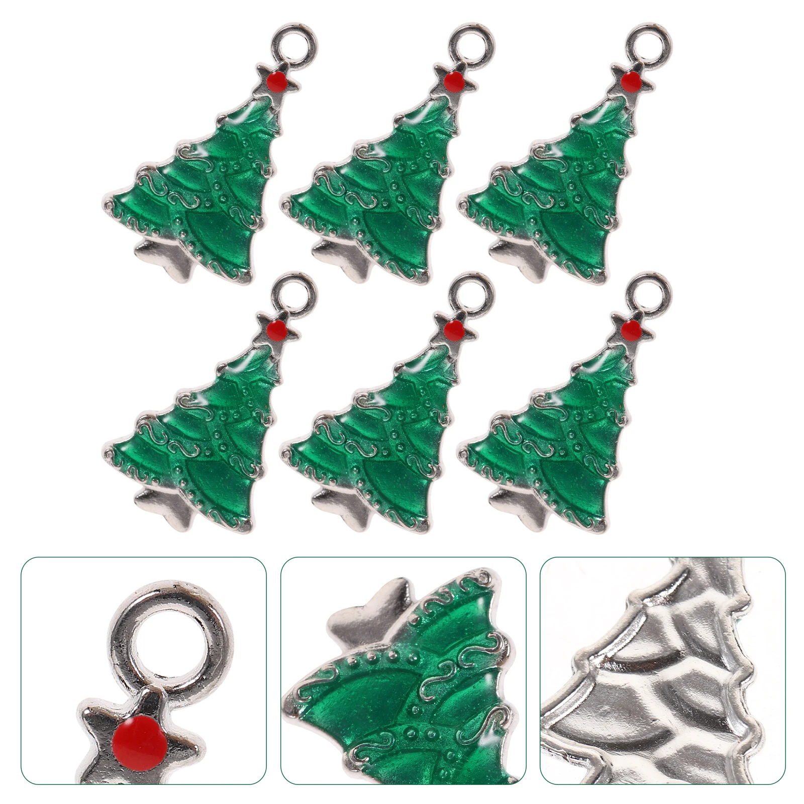 

20pcs Christmas Tree Pendant Alloy DIY Charm Jewelry Making Accessory Eye catching Necklace Bracelet Earring Decorative