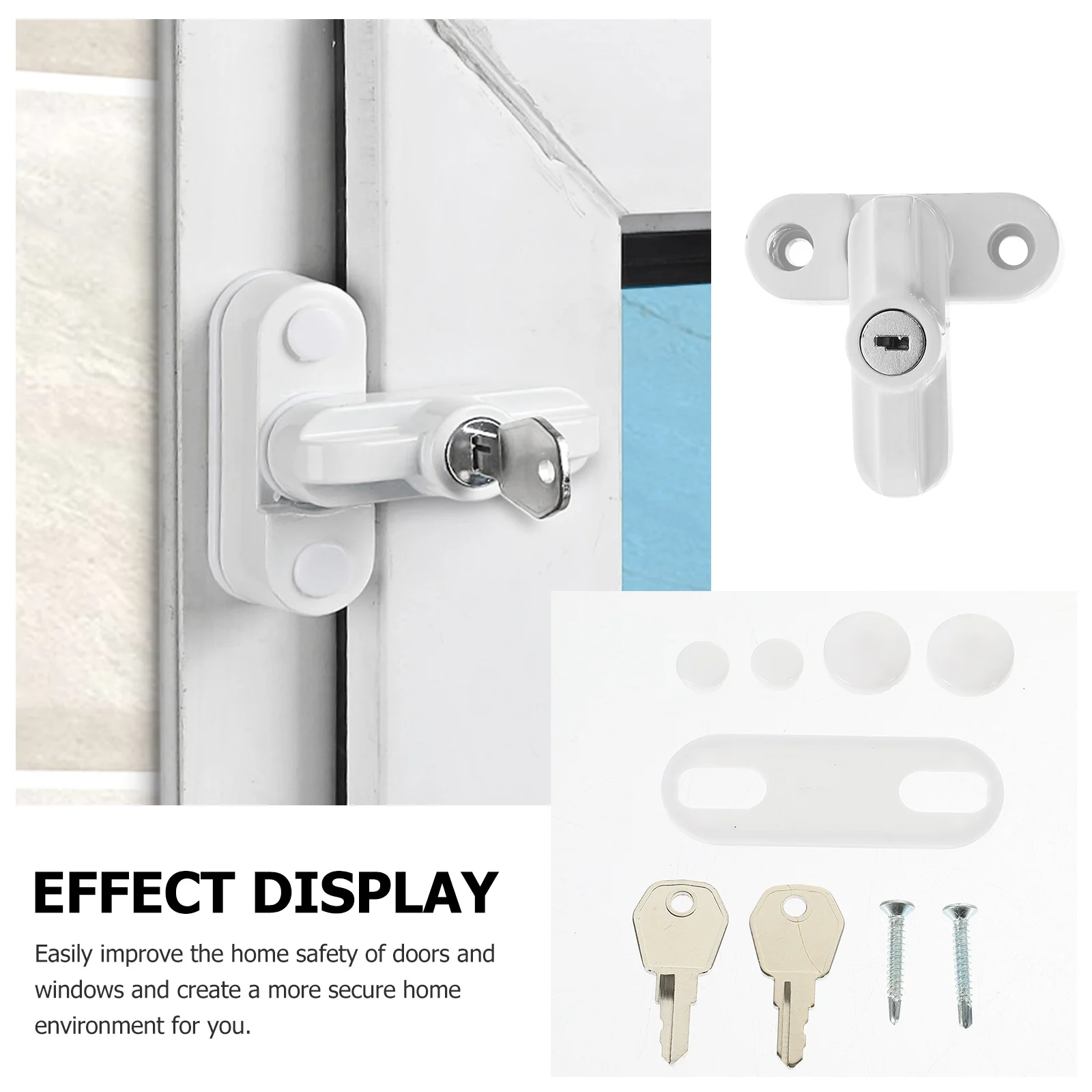 

T Shaped Lock Window Security Lock For Home Safety Sash Blocker Durable Practical Hardware Fastener Clip