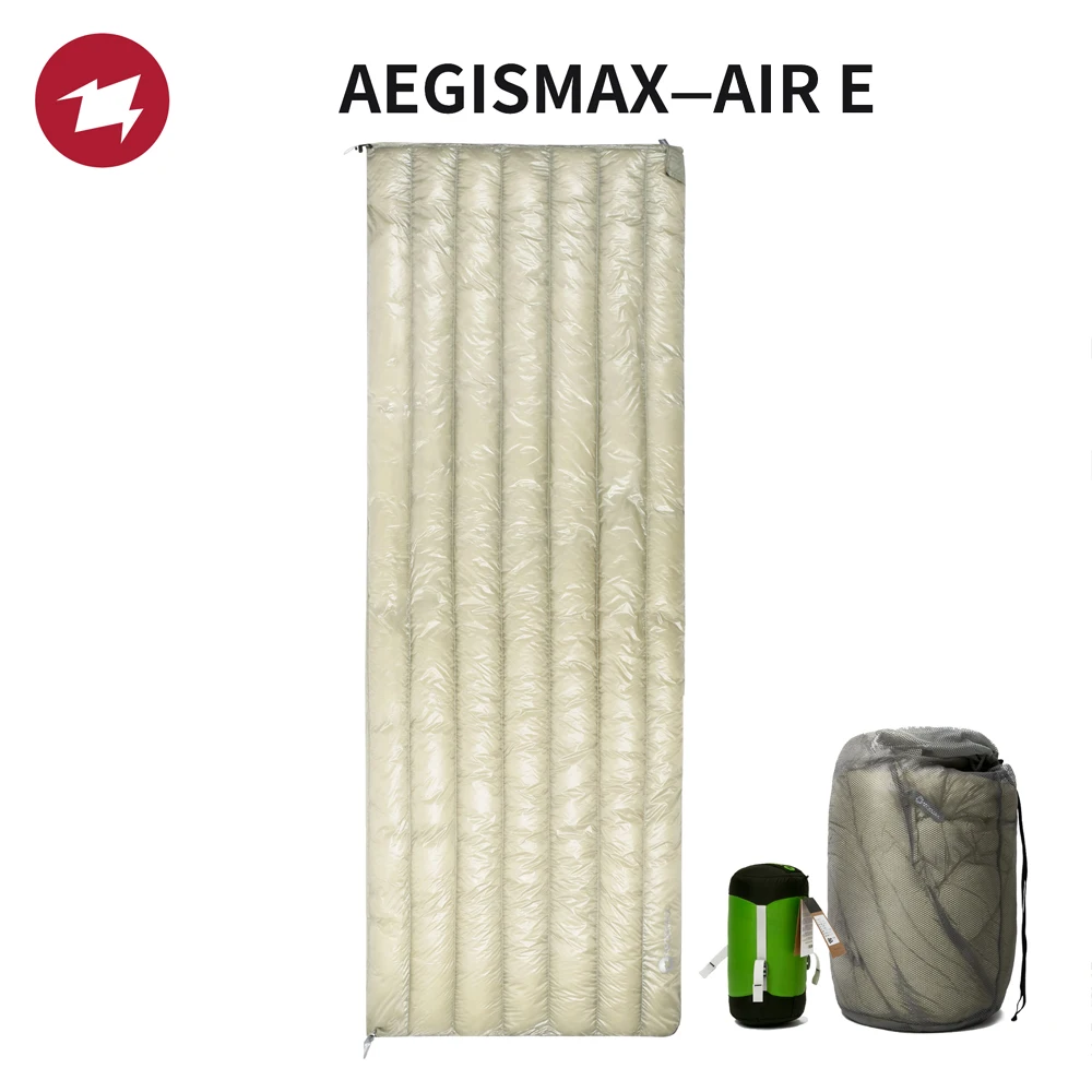 AEGISMAX 10D Nylon Envelope Duck Down Sleeping Bag Outdoor Ultra Light Camping Down Quilt Spliceable