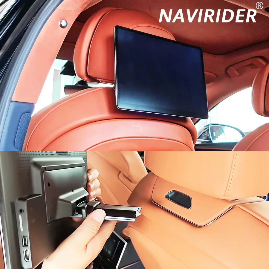 For Bentley For Porsche 13.3inch Headrest Monitor Car Rear Seat Entertainment 2K TV Touch Screen Android Multimedia Video Player