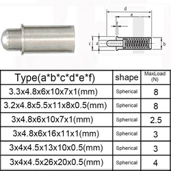 Spring pins ,spring plungers,304 Stainless Steel pins ,short type ,body dia 2mm 3mm 4mm 5mm 6mm