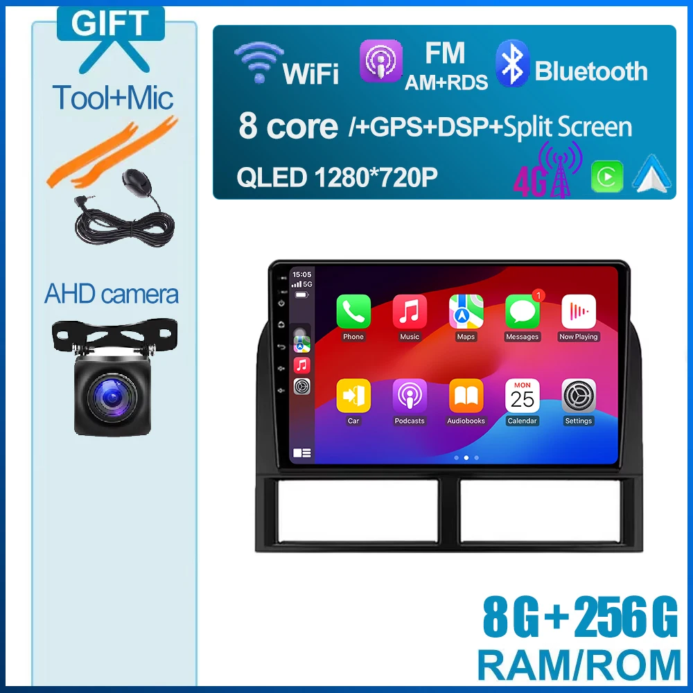 Carplay Android 15 Autoradio Voor Jeep Grand Cherokee II WJ 1998-2004 Multimedia Stereo Speler WiFi GPS navigatie Bluetooth