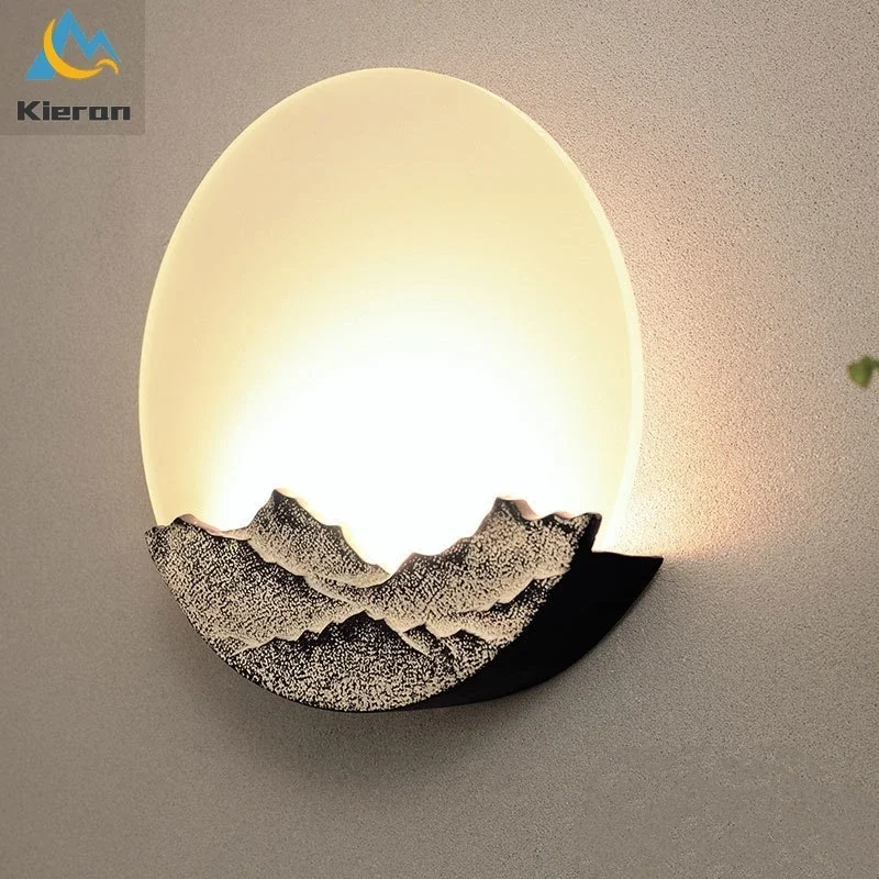 Modern Simple Moon Led Wall Lamp Bedroom Study Restaurant Hotel Bedside Wall Lights Living Room Decoration Iron Art Wall Lamps