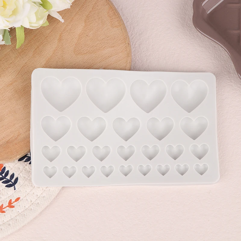 DIY Large &Small Heart Silicone Mould Chocolate Dessert Baking Tools Fondant Cake Valentine's Day Love Insert Rim Decoration