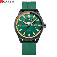 CURREN 8421 Luxury Sport Men Watch Top Brand Classic Business Waterproof Calendar Male Clock Blue Rubber Quartz Man Wristwatch