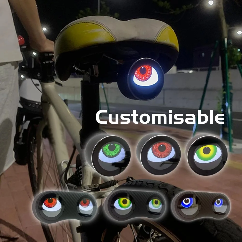 دراجة الشيطان العين ضوء إضاءة دراجة هوائية 3 بوصة 33 وضع عدسة ثلاثية الأبعاد التلاميذ الديناميكية المصباح دراجة نارية ضوء تعديل عن بعد #1