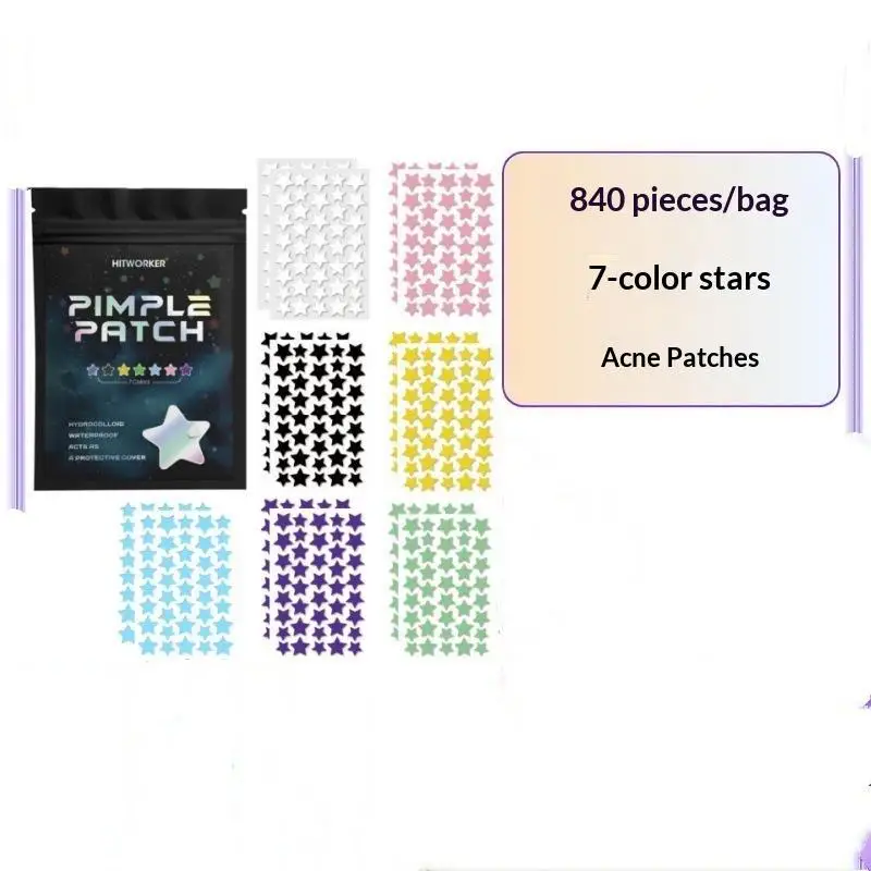 Acne Patches 280/840PCS Non-Irritating Fast Absorbing Pimple Covers Invisible Hydrocolloid Patches for Sensitive Acne Prone Ski