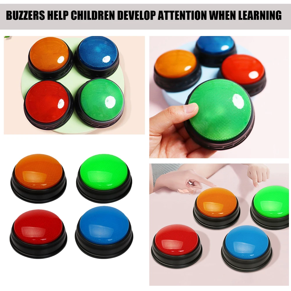 

4 Pcs Ring Game Answer Buzzers for Quizzes Games Plastic Bowl Baby