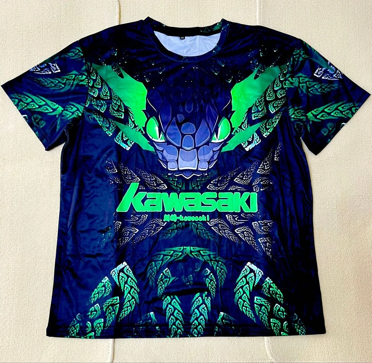 

2025 Summer Breathable Quick-Drying Kawasaki Motorcycle Sports T-shirt, Men's Short-sleeved Round Neck T-shirt, Comfortable