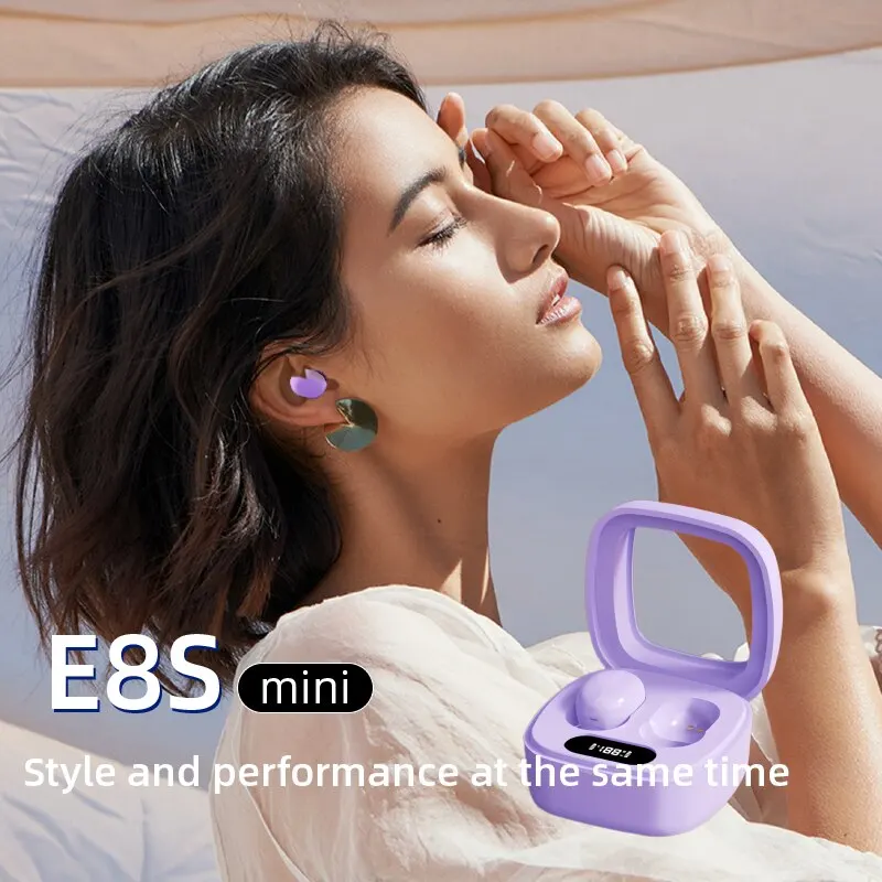 E8S MINI TWS Bluetooth Headset Wireless Headset In.Ear Stereo Noise Reduction Sports Headset with Microphone Headset