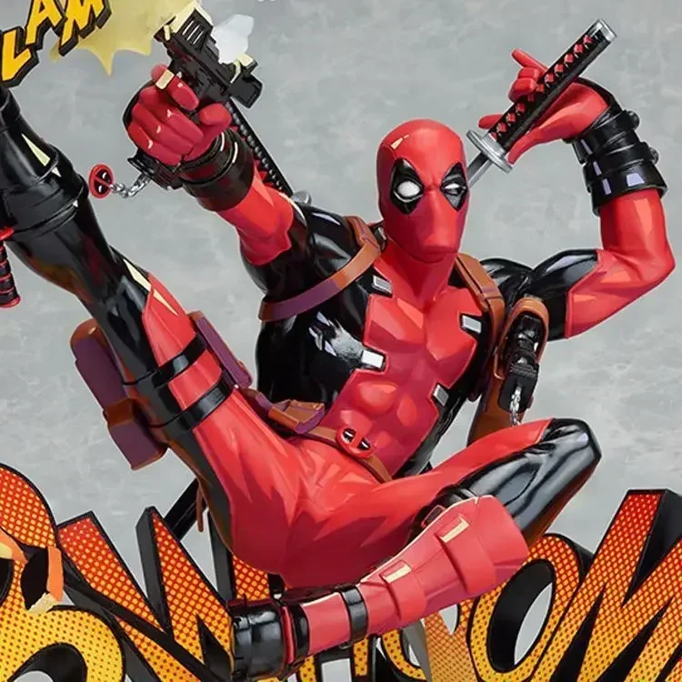 

24/26cm Deadpool Anime Figure Breaking The Fourth Wall Iron Man Pvc Figurine Collectible Computer Case Ornament Birthday Gift