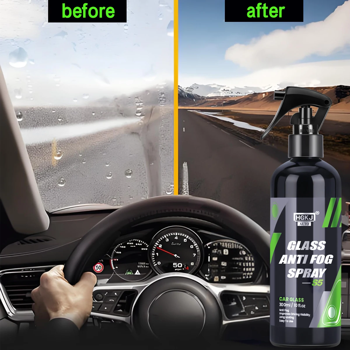 Car Glass Anti-fog Spray Anti fog Coating Agent Defogger Auto Windows Screens Mirror Windshield Water Repellent Defogging S5