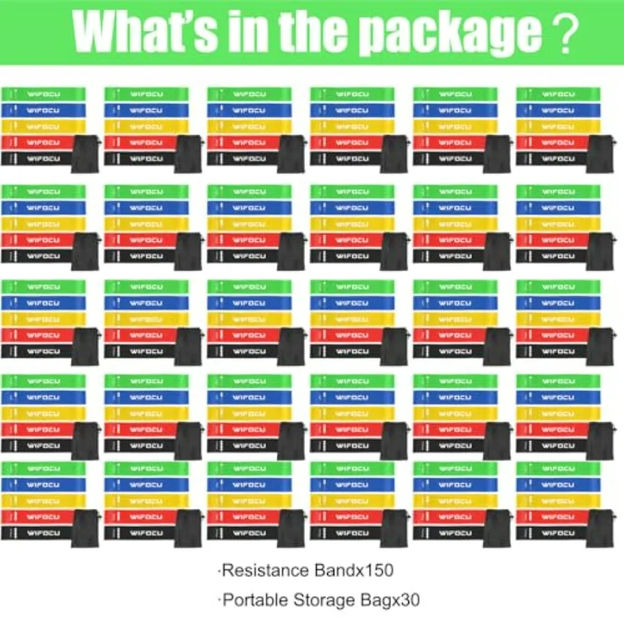 مجموعة أربطة مقاومة للياقة البدنية مكونة من 150 قطعة لأفراد الصالة الرياضية هدية لطلاب الطبقة الرياضية 5 قطع لكل منهما مع حقيبة حمل للتخزين