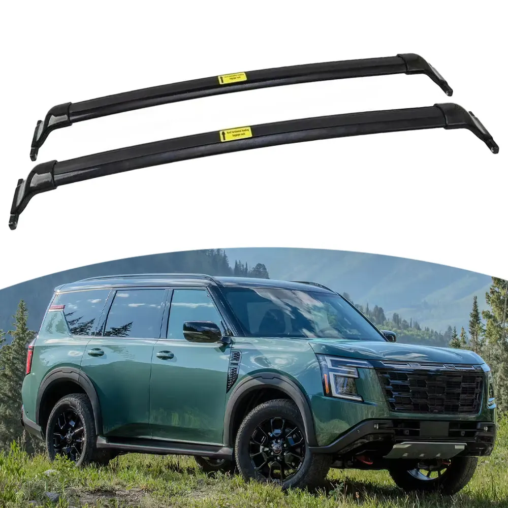 Lockable 2PCS Cross Bar Fits For All New Nissan Armada Patrol Y63 2025 2026 Roof Rail Rack Cargo Bars High Quality